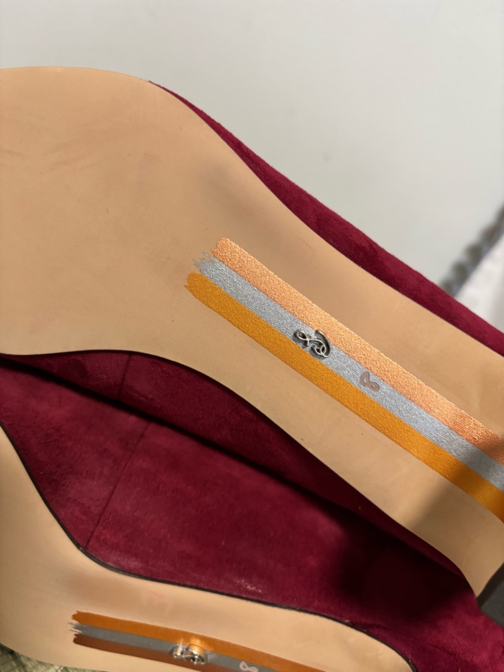 NEW Sam Edelman Rinda Wine Suede Low Block Heel Pumps - Picture 9 of 9